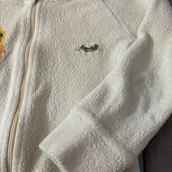 Organic cotton sherpa sleeper for toddlers, size 4T-5T. Made in USA! - Picture 6 of 11